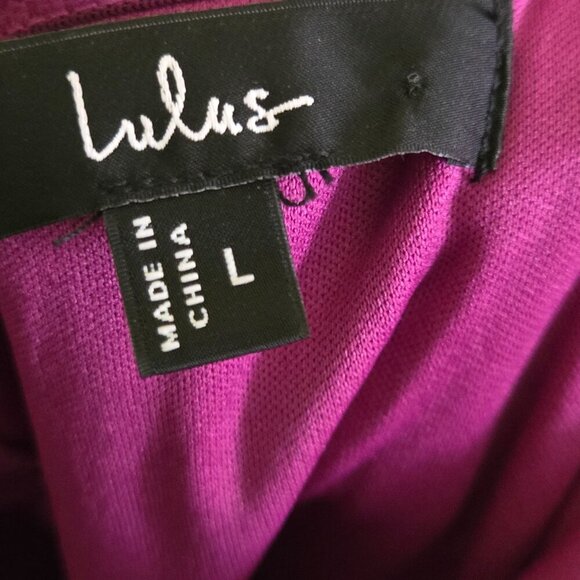 Lulus Regal Effect Magenta Velvet Bustier Staples Maxi Dress Size L - Picture 8 of 9